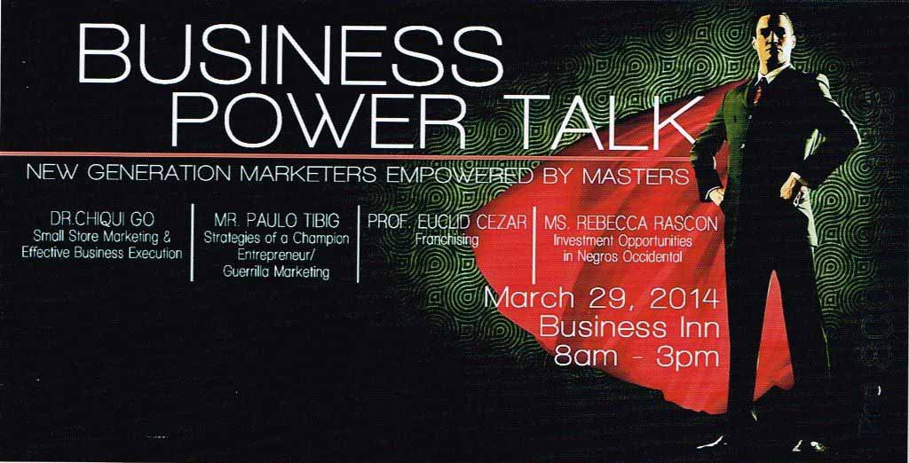 Marketing and Business Power Talk Bacolod
