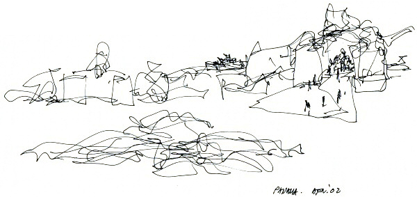 Architecture Sketch - Design Concept -Frank Gehry Partners